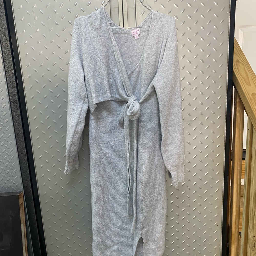 Maternity Light Gray Knit Dress